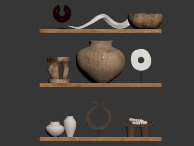 Decor set indoor 1 3D model