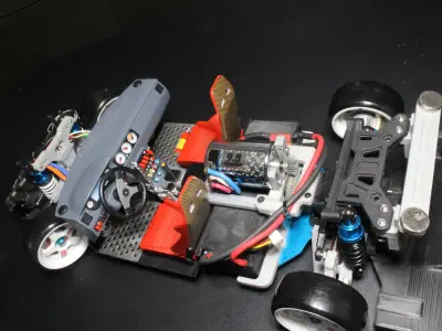 Workable interior parts for drift RC car 3D print model