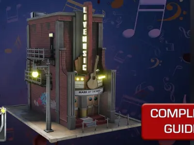 Blender 3 Unreal Engine 5 Vintage Music Hall Building Gamedev 3D model