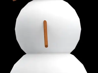 Snowman decoration for holiday season  Low-poly 3D model