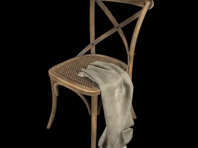 French Bistro Chair 3D model