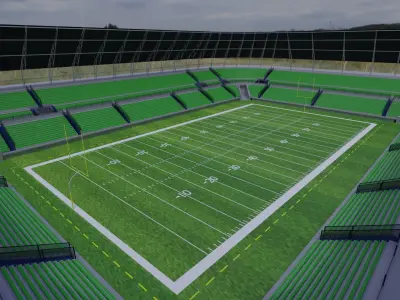 American Football Stadium Low-poly 3D model order