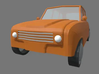 Low Poly Classic Car 02 Low-poly 3D model