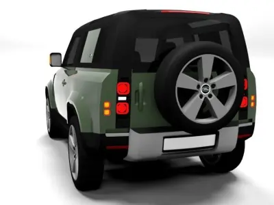 LAND ROVER DEFENDER 90 Low-poly 3D model