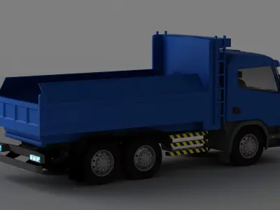truck vehicle logistics diesel heavy transport power 3D model