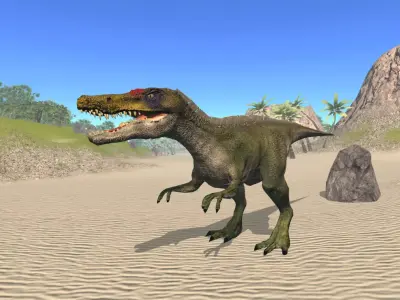 Baryonyx Animated Model Low-poly 3D model