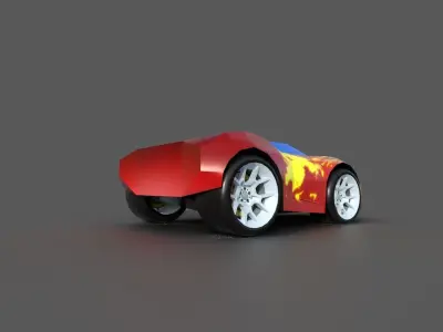 SPORTS COUPE CAR Low-poly 3D model
