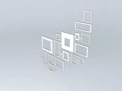treeframes12 wall with lines Free 3D model