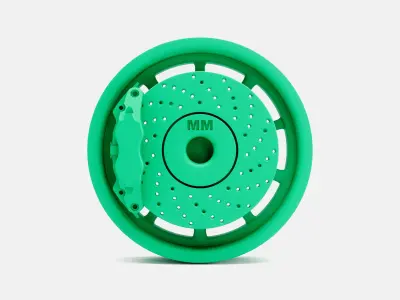 15x4 ET Gasser Wheel and Brake 3D print model