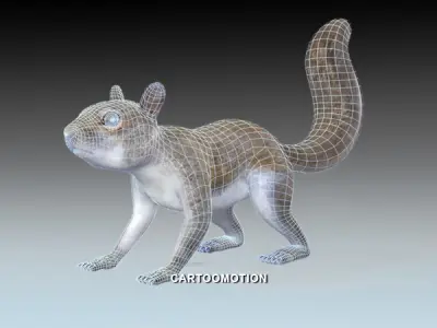 Squirrel Low-poly 3D model
