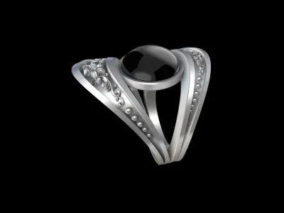 Bague Lys 3D print model