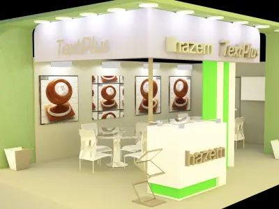 Exhibition Booth 3D model Free 3D model