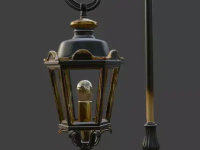 Vintage Street Lamp 3D Model 3D model