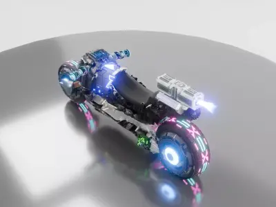 sci fi motorcycle 3D model