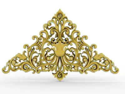 Decorative carving suitable for wood 3D print model