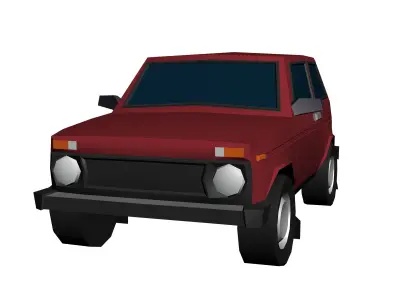 Lada Niva Hypercasual Low-poly 3D model