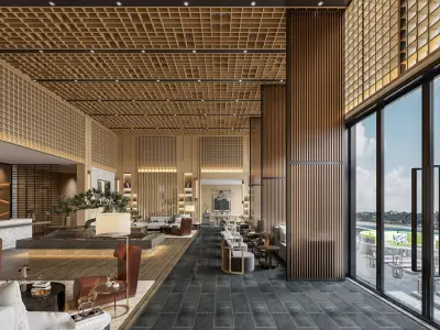 Modern reception lobby 3D model