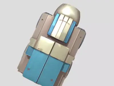 Robotic Vehicle with Camera PBR Textured Game Ready 3D Model Low-poly 3D model