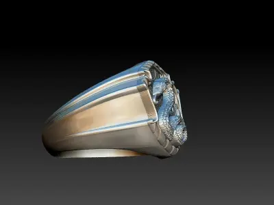 Slytherin House Ring 3D print model