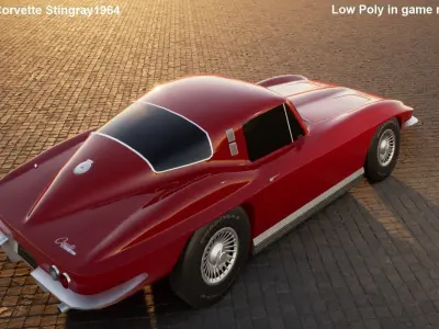 Chevrolet Corvette Stingray 1964 Low-poly 3D model