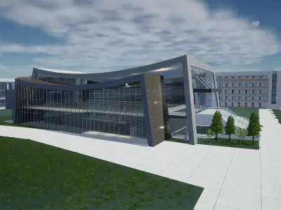 School Unreal Engine and 3ds max  3D model