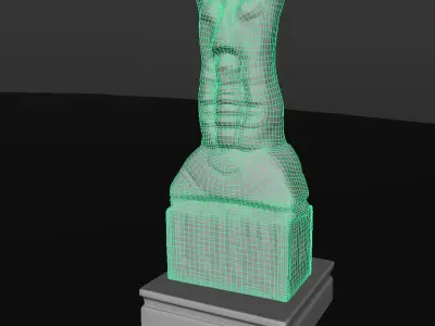 Idol D egyptian statue 3D model