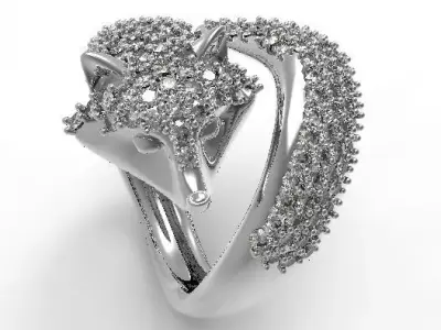Fox ring pave 3D model