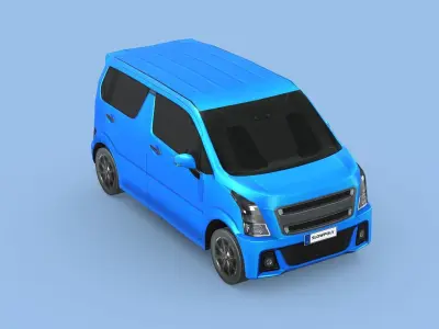 Suzuki Wagon R Stingray Hybrid 2021 Low-poly 3D model