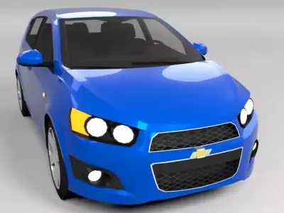 CHEVROLET AVEO  SONIC LOWPOLY Low-poly 3D model