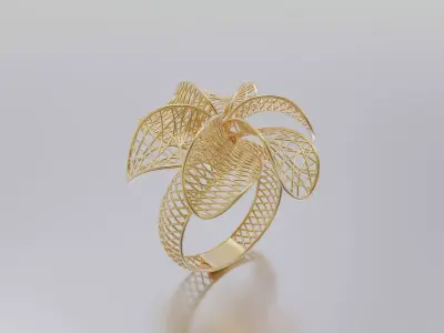 women ring 3D print model 4