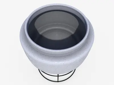 Pot Stand Ceramic L Low-poly 3D model