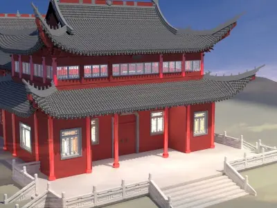 Chinese ancient house 3D model 35