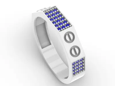 Jewelry Diamond Ring Model RG18 Free 3D print model