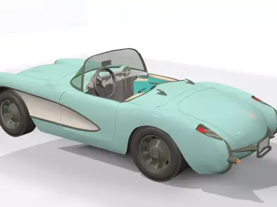 cartoon car 3D model