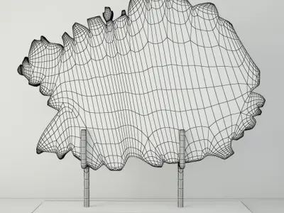 Petrified Wood On Stand 3D model