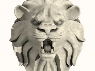 Lion Head 3D print model get