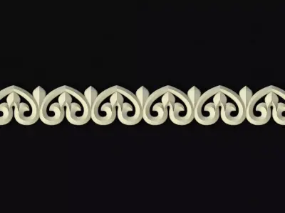 Central decor ornament for furniture 3D model 42