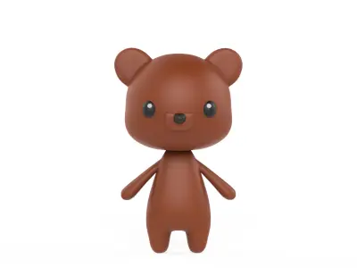 Bear  low poly animated v001  Low-poly 3D model