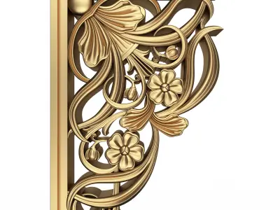 Bracket Carved Plaster Molding Decoration 04 Low-poly 3D model