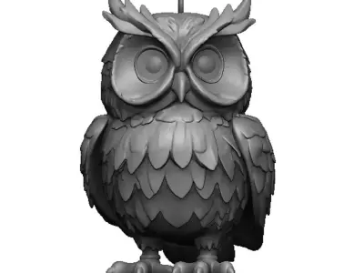 owl pendant 3D print model