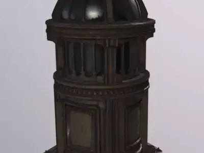 Advertising Booth Low-poly 3D model