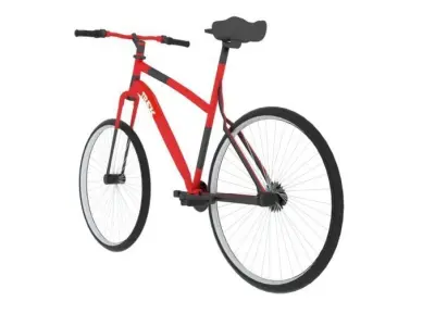Red Bicycle Free low-poly 3D model
