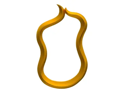 frame golden ring Free 3D model