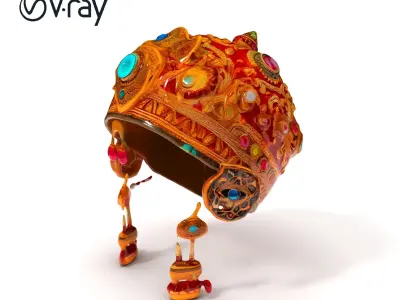 Ornate Jeweled Crown Model Pack Low-poly 3D model