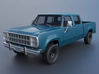 Dodge W200 Crew Cab 1979 3D print model