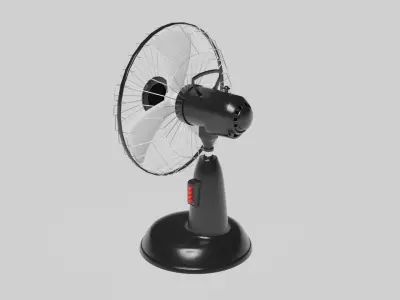 Vintage Fan Low-poly 3D model