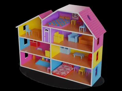 Cars and action games Dollhouse Playset 3D model purchase
