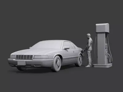 On Gas Station 3D model