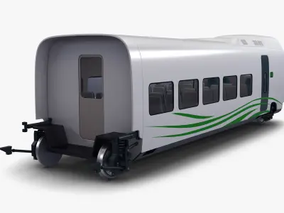 High Speed Railway Passenger Car v 1 3D model