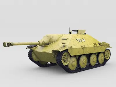 Hetzer german tank 3D model